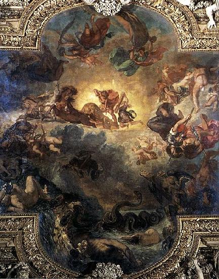 Eugene Delacroix Apollo Slays Python Spain oil painting art